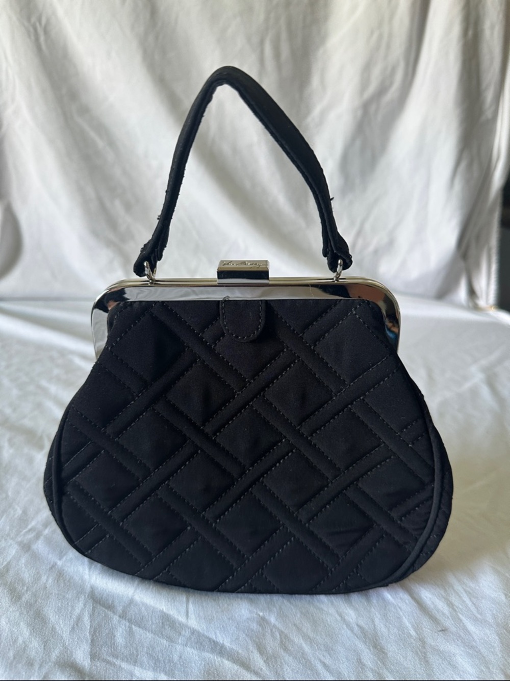 Vera Bradley Black Quilted Frame Wristlet Clutch